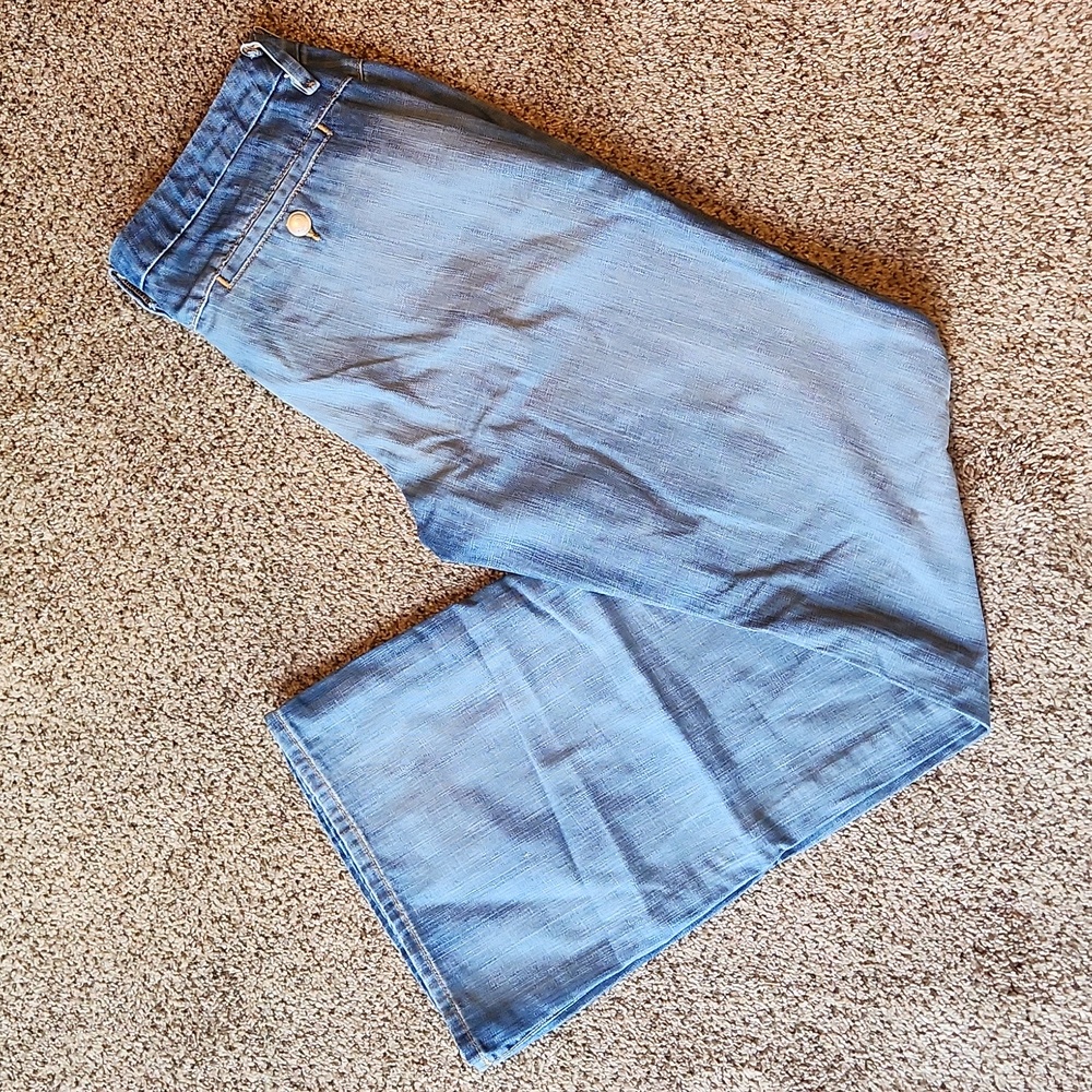 Banana Republic Blue Flare Wide Leg Denim